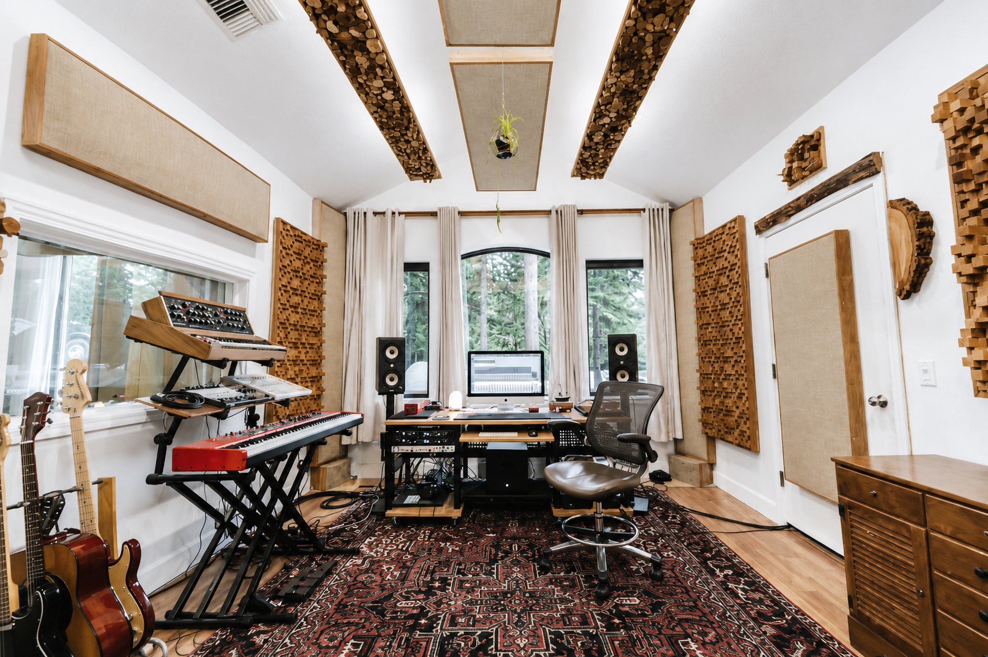 The control room at Madrone Studios