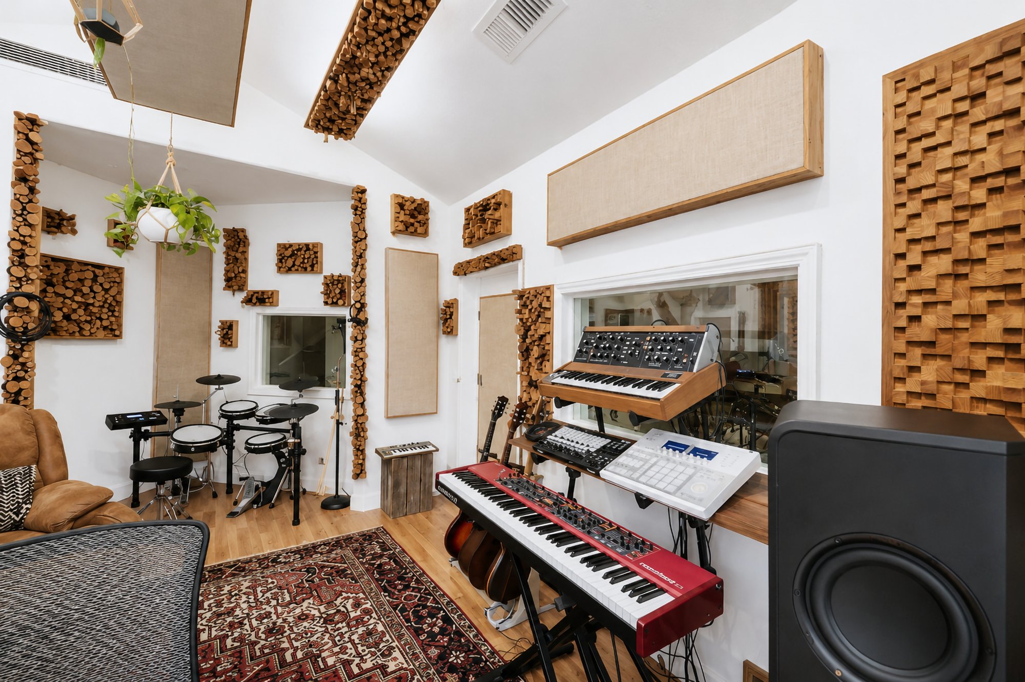 The control room at Madrone Studios